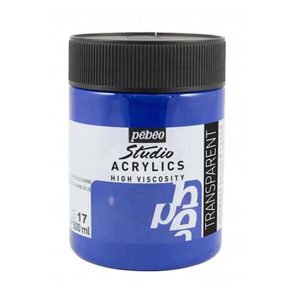 Pebeo Studio Iridescent Acrylic Paints / Colours High Viscosity 500ml (Loose) Pebeo